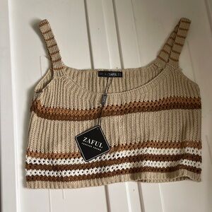 Cropped knitted Tank Top